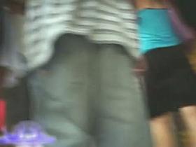 Gorgeous schoolgirl upskirt voyeur vid