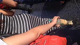 Fat ass Columbian in grey dress 2