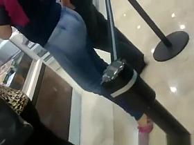 Big round ass milf wearing tight jeans