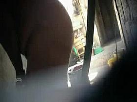 en el patio de la casa