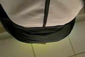 sneak peek at her black panties