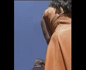 Upskirt - girl in white strings