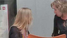 I captured sexy street candid near a shop