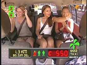 Delicious babes get their up skirt view in cab hidden cam