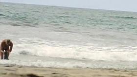 Nude mermaid on west coast nude beach