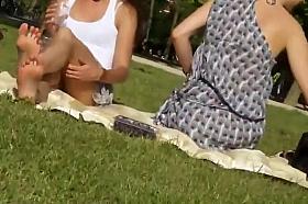 Sexy soles of their cute feet