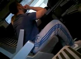 Horny couple on train