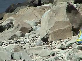 Couple trying to fuck on the beach