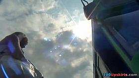 Marvelous summer upskirt view here