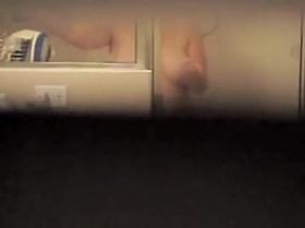 Unshaved peach show on the window voyeur video