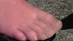Candid Shoeplay Feet Nylons Close Up