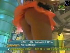 Scantly dressed dancer girls tease the audience with their tits and asses