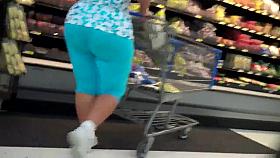 Big Booty Mature BBW Blue Tights..