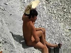 Nudist handjob and blowjob