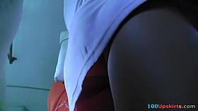 Excellent upskirt legs and gazoo