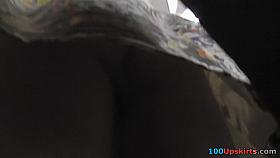 Best upskirt video of a blonde with g-string panties