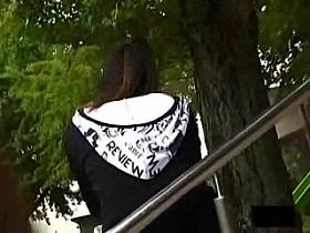 Last of the Asian girls bending over