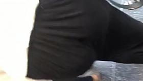 Nice ass in black dress see thru