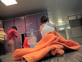 Sexy brunette doll finally showed her nudity on spy cam