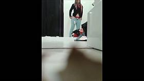 hot girl in the dressing room