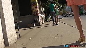 Real Russian girl public upskirt
