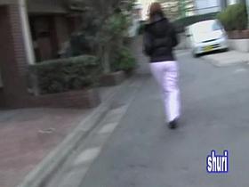 Asian babe in loose fitting pants gets street sharked.