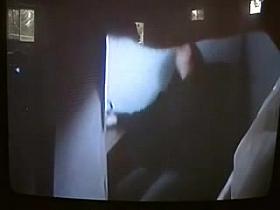 My horny girlfriend rubbing pussy at computer. Hidden cam