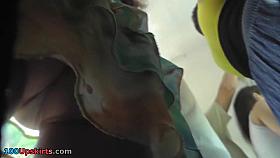 Glamorous non-professional upskirt movie