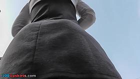 Enticing outdoor upskirt movie scene video