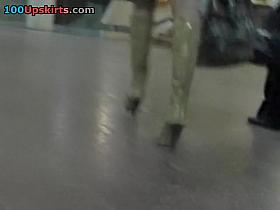 Upskirt video with subway angel