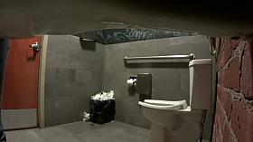 Her pissing pose is mighty seductive