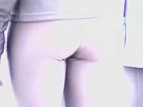 Candid voyeur girl in the tightest spandex pants on my cam 03o