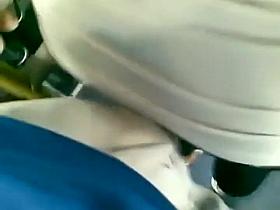 Cute lady felt up during a bus ride