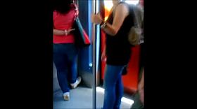 Sexy ass at train
