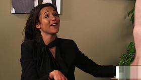 English voyeur instructing guy to tug