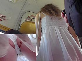 Real upskirt of the pretty chick filmed in the bus