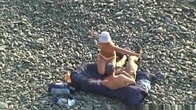 Voyeur On Public Beach. Oral Sex