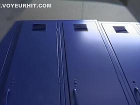 Pierced pussy in a secret bent over view