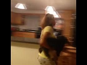 vine gal dancing, on all fours at the end