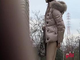 She had to walk off without her skirt because of the sharks