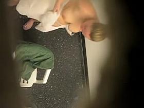 Fat amateur wrapped in white towel tits downblouse