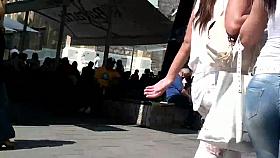 As girls passing by...