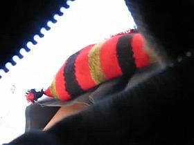 Three girls in school uniforms in this upskirt video