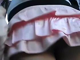 Hot girl in a short dress