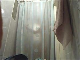 Spy web camera in washroom caught undressed and in nature's garb unaware angel