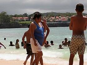 Eye candy black girl on the beach