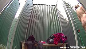 Czech Big Tits Blonde Spied In Public Shower Cabin