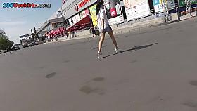 Classic denim upskirt movie