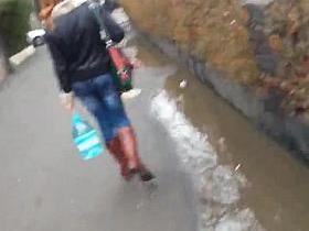 spy sexy teens ass in the street romanian