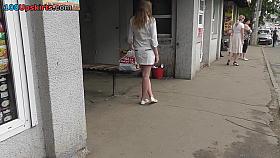 Take a wonderful look up her mini petticoat